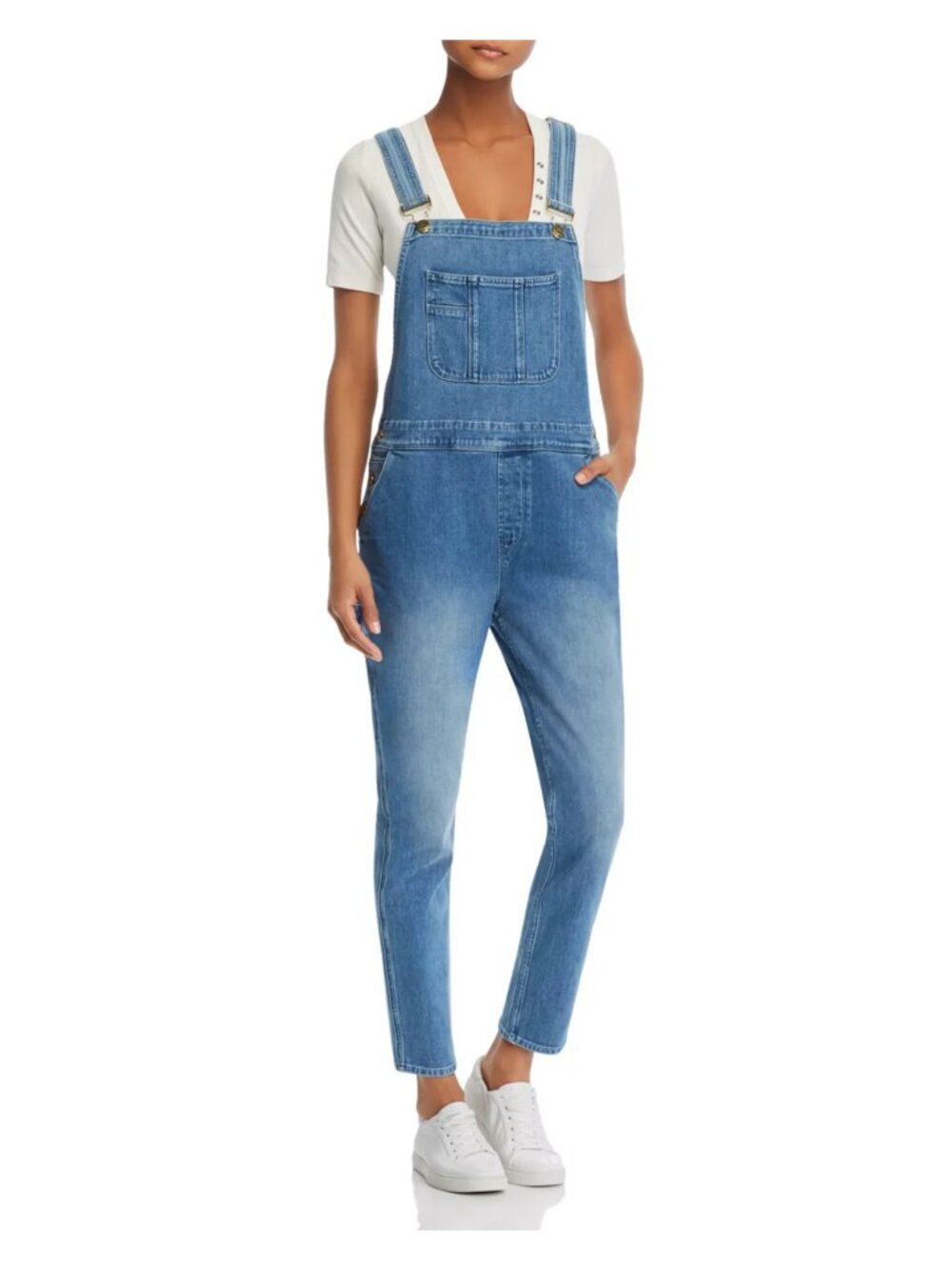 New Frame Jeans Overalls S Small Le Garcon Crop Boyfriend Denim Jumpsuit